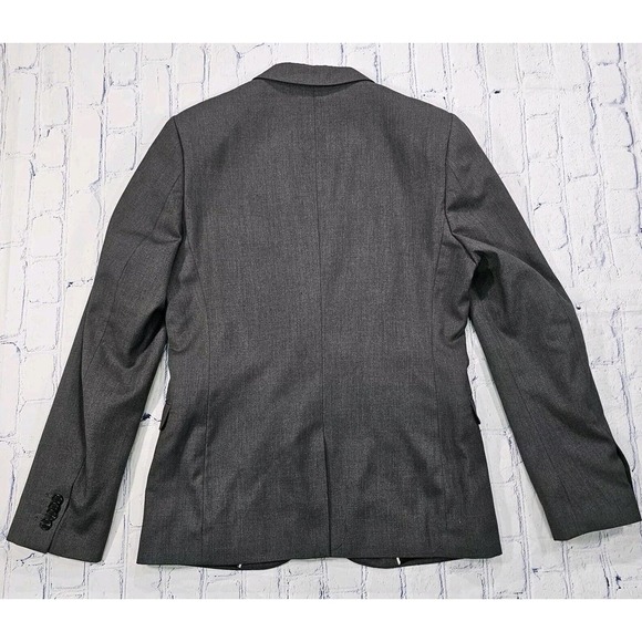 H&M Slim Fit Button Front Blazer Sport Coat Jacket Polyester Viscose MENS 38R - Picture 8 of 9